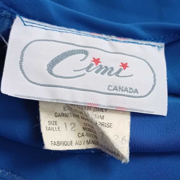 4/$60 Sheer Blue Three Piece Dress (Skirt, Blouse, Belt) - Size 12 - Picture 9 of 11